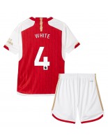 Arsenal Ben White #4 Domácí dres pro děti 2023-24 Krátký Rukáv (+ trenýrky)